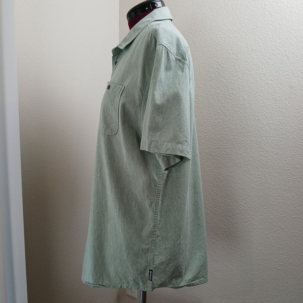 Prana Breathe Casual Button-up Shirt X-LRG missing tags green short sleeve - Picture 3 of 14
